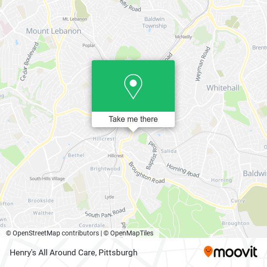 Henry's All Around Care map