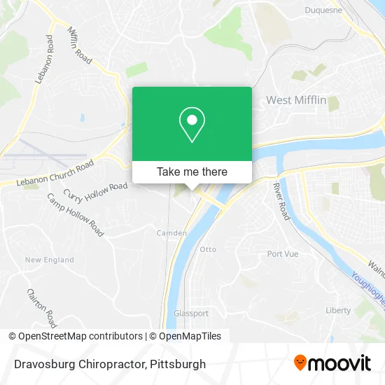 Dravosburg Chiropractor map
