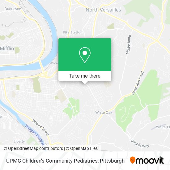 UPMC Children's Community Pediatrics map