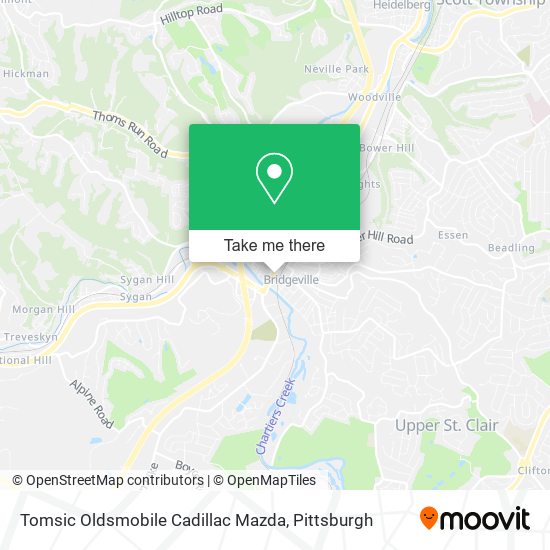 Mapa de Tomsic Oldsmobile Cadillac Mazda