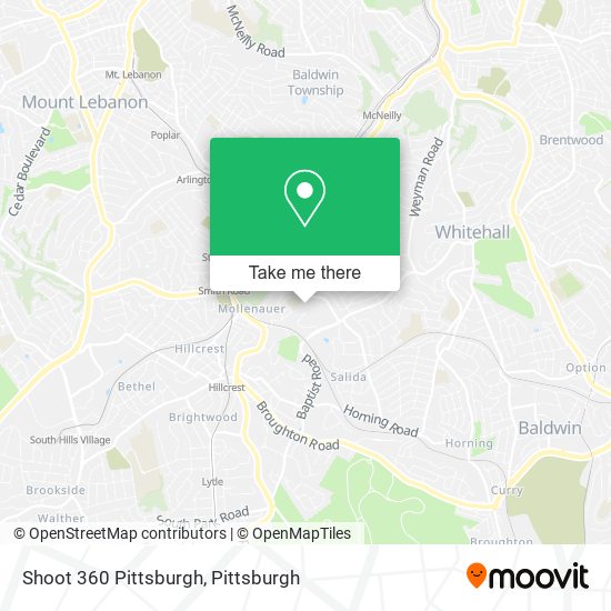 Mapa de Shoot 360 Pittsburgh