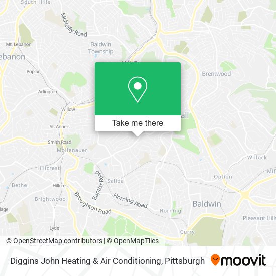 Diggins John Heating & Air Conditioning map