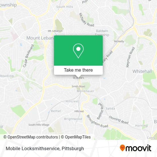 Mobile Locksmithservice map