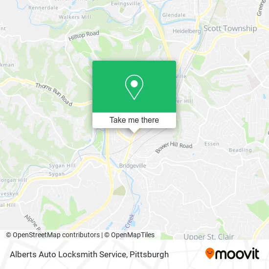 Alberts Auto Locksmith Service map