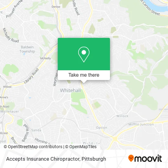 Accepts Insurance Chiropractor map