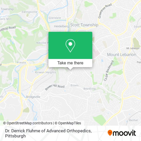Dr. Derrick Fluhme of Advanced Orthopedics map