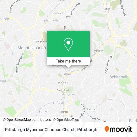 Mapa de Pittsburgh Myanmar Christian Church