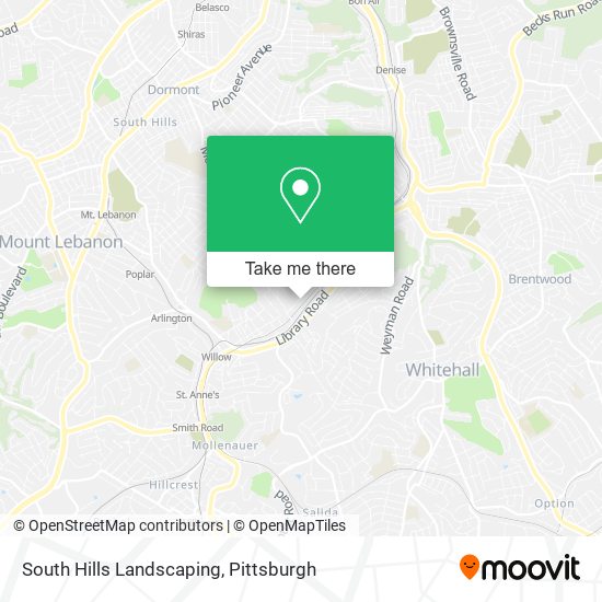 South Hills Landscaping map