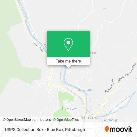 Mapa de USPS Collection Box - Blue Box