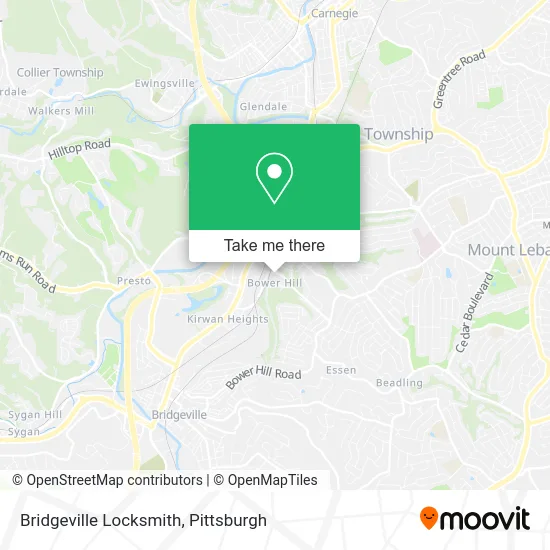 Bridgeville Locksmith map