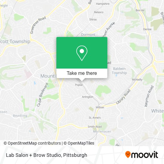 Lab Salon + Brow Studio map