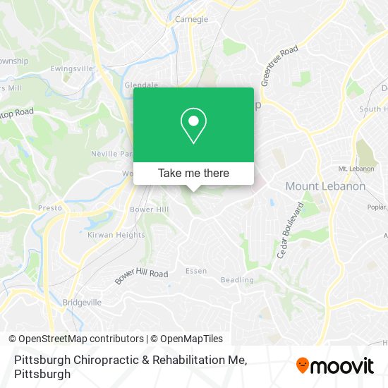 Mapa de Pittsburgh Chiropractic & Rehabilitation Me