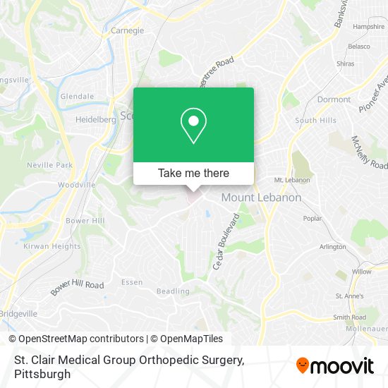 Mapa de St. Clair Medical Group Orthopedic Surgery