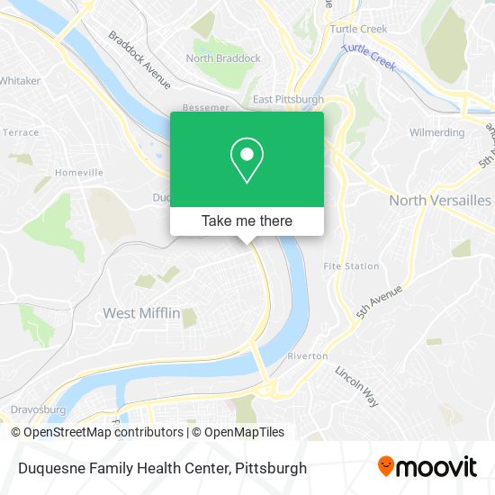 Duquesne Family Health Center map