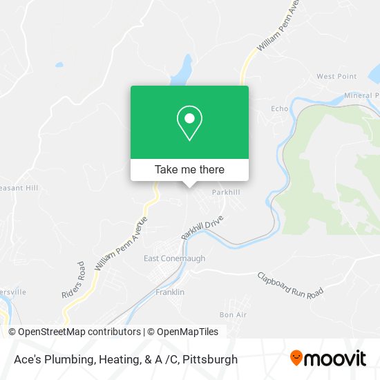 Ace's Plumbing, Heating, & A /C map