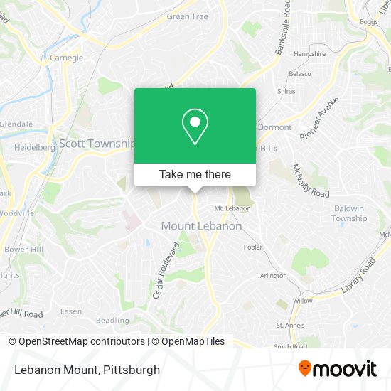 Mapa de Lebanon Mount