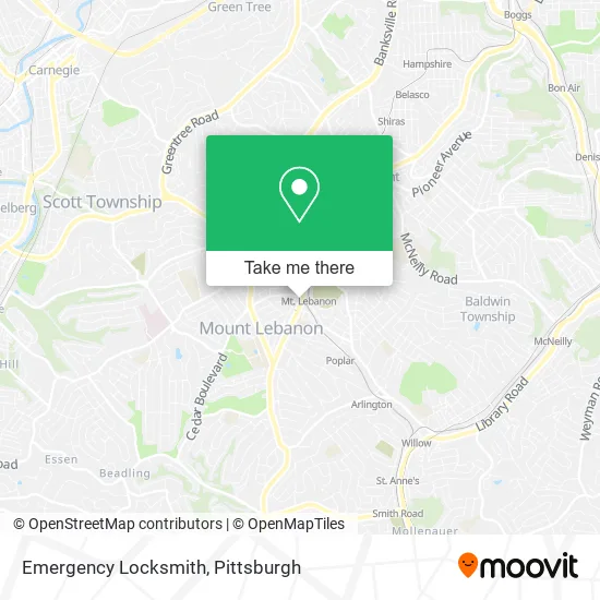 Emergency Locksmith map