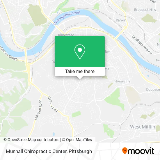 Munhall Chiropractic Center map