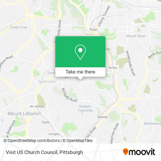 Mapa de Visit US Church Council