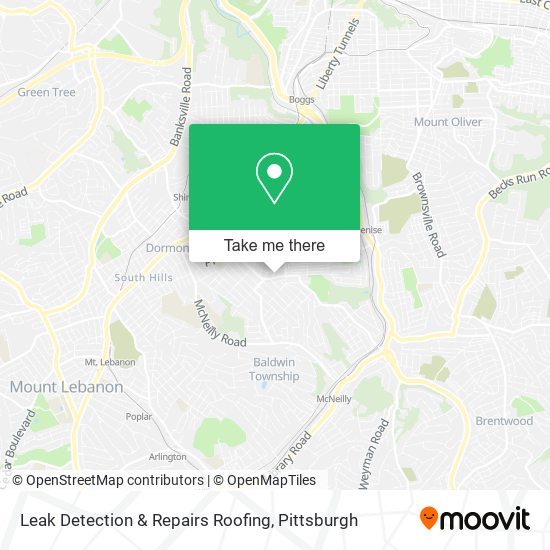 Leak Detection & Repairs Roofing map