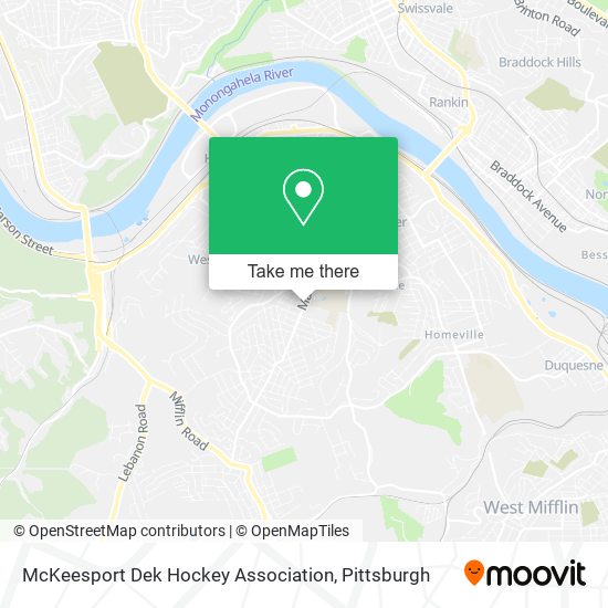 Mapa de McKeesport Dek Hockey Association