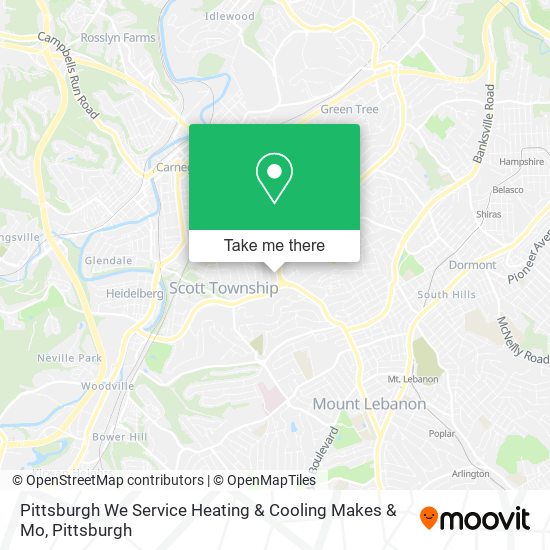 Mapa de Pittsburgh We Service Heating & Cooling Makes & Mo