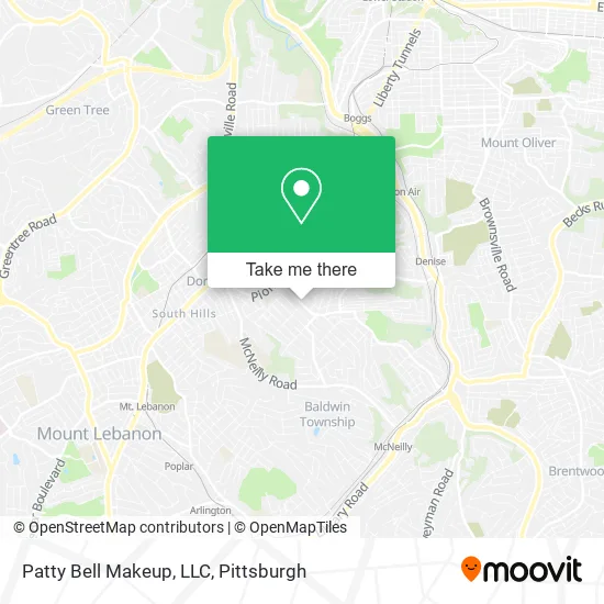 Patty Bell Makeup, LLC map