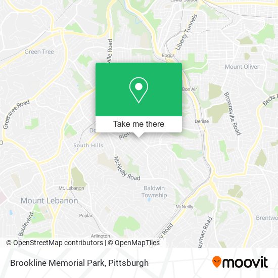 Brookline Memorial Park map