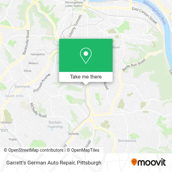 Garrett's German Auto Repair map
