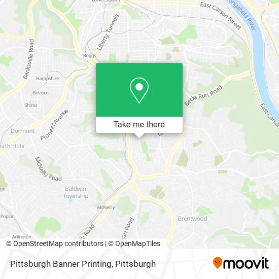 Pittsburgh Banner Printing map