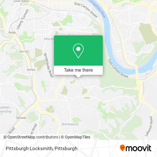 Mapa de Pittsburgh Locksmith