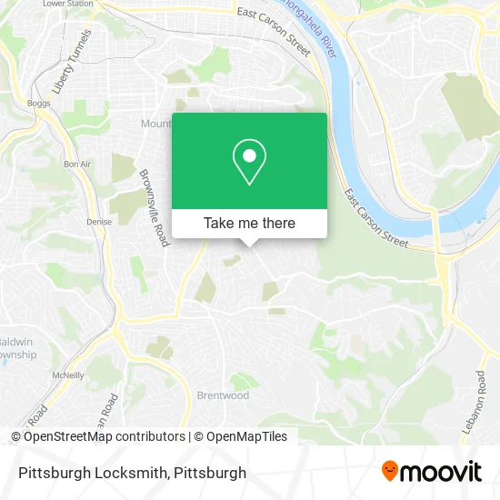 Pittsburgh Locksmith map