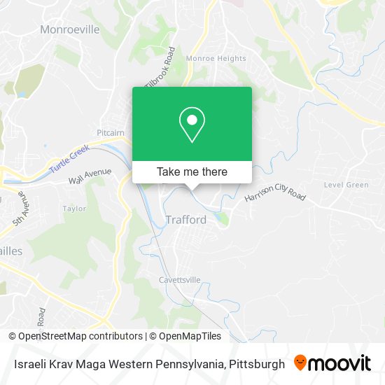 Mapa de Israeli Krav Maga Western Pennsylvania