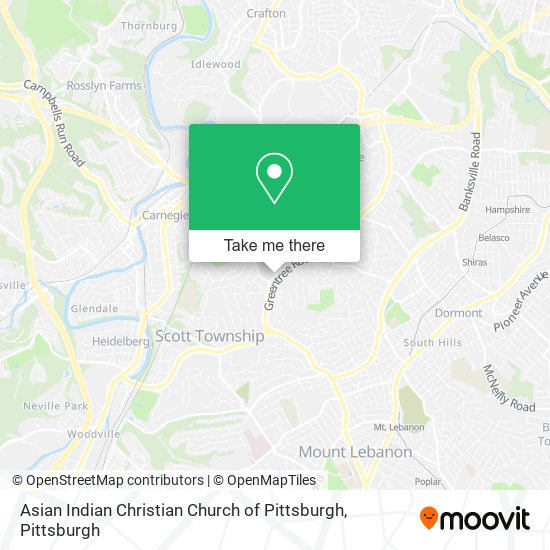 Asian Indian Christian Church of Pittsburgh map