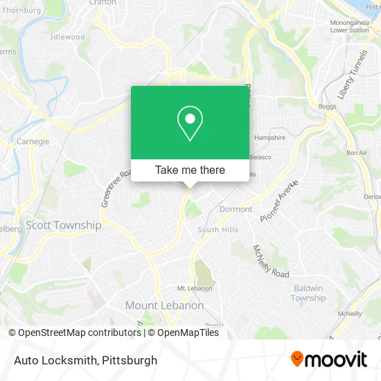 Auto Locksmith map