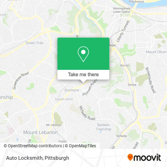 Auto Locksmith map