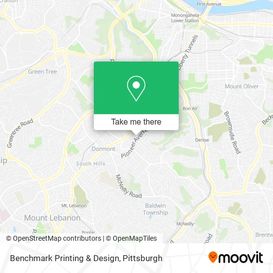 Benchmark Printing & Design map