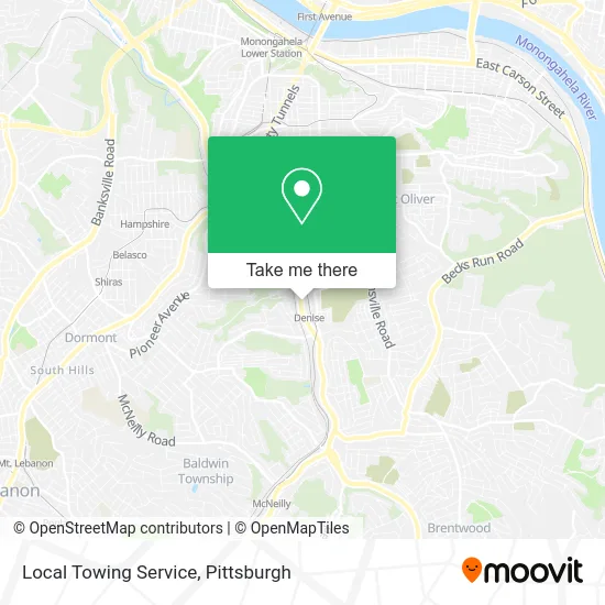 Local Towing Service map