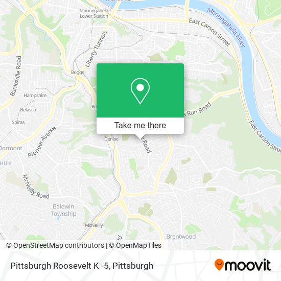 Pittsburgh Roosevelt K -5 map