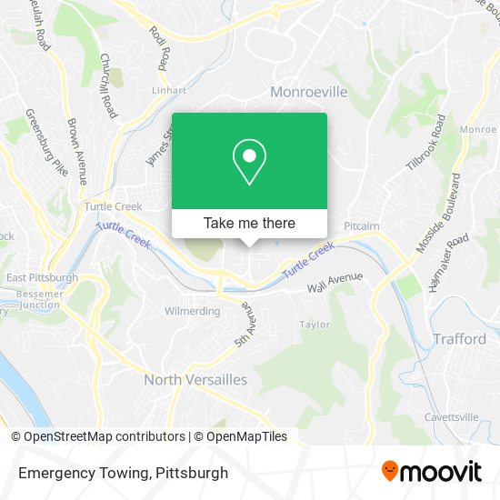 Emergency Towing map