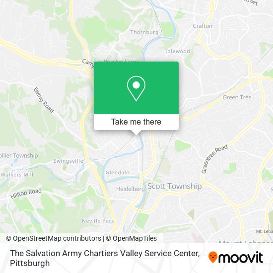 The Salvation Army Chartiers Valley Service Center map