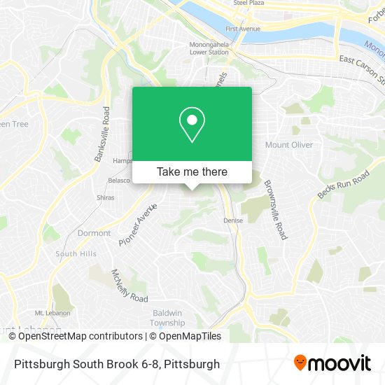 Mapa de Pittsburgh South Brook 6-8