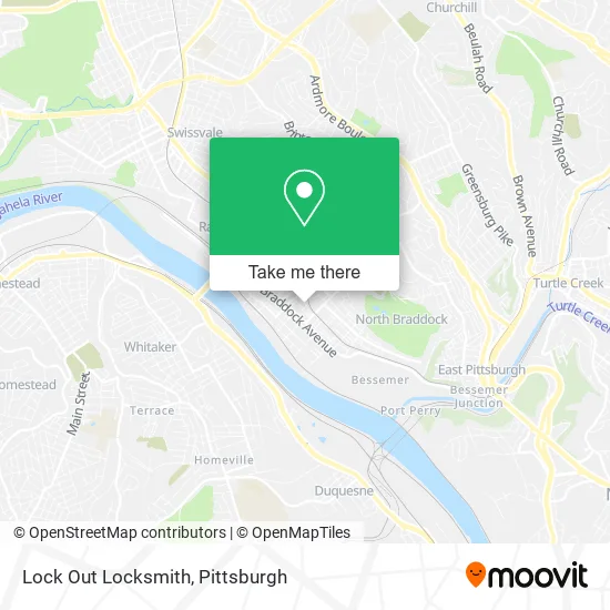 Lock Out Locksmith map
