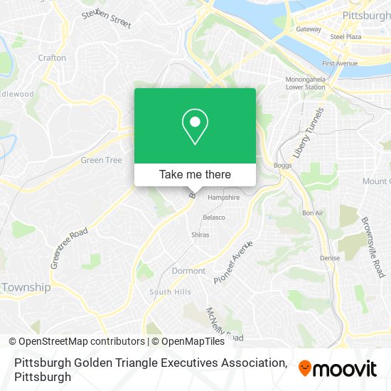 Pittsburgh Golden Triangle Executives Association map