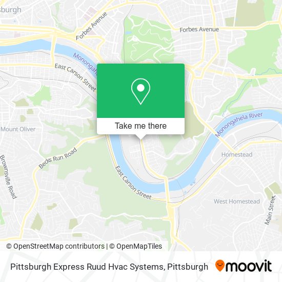 Pittsburgh Express Ruud Hvac Systems map