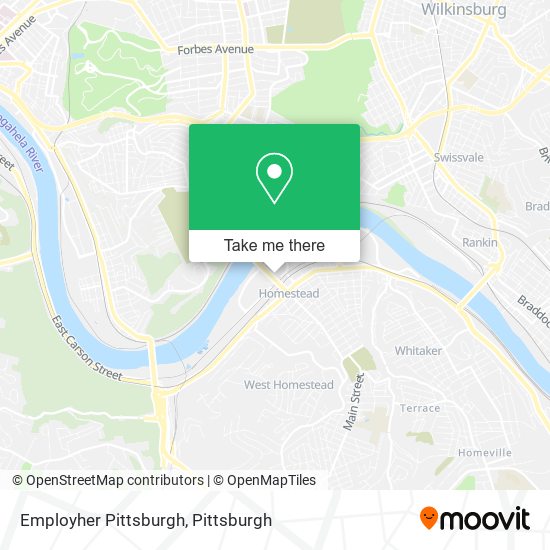 Employher Pittsburgh map