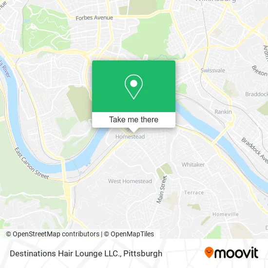 Mapa de Destinations Hair Lounge LLC.
