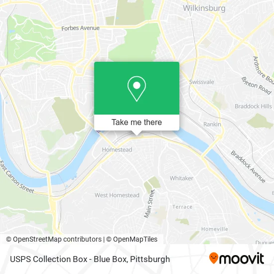 USPS Collection Box - Blue Box map