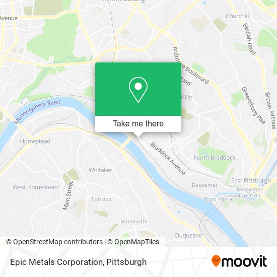 Epic Metals Corporation map
