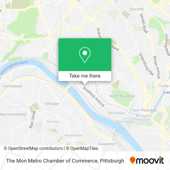 The Mon Metro Chamber of Commerce map